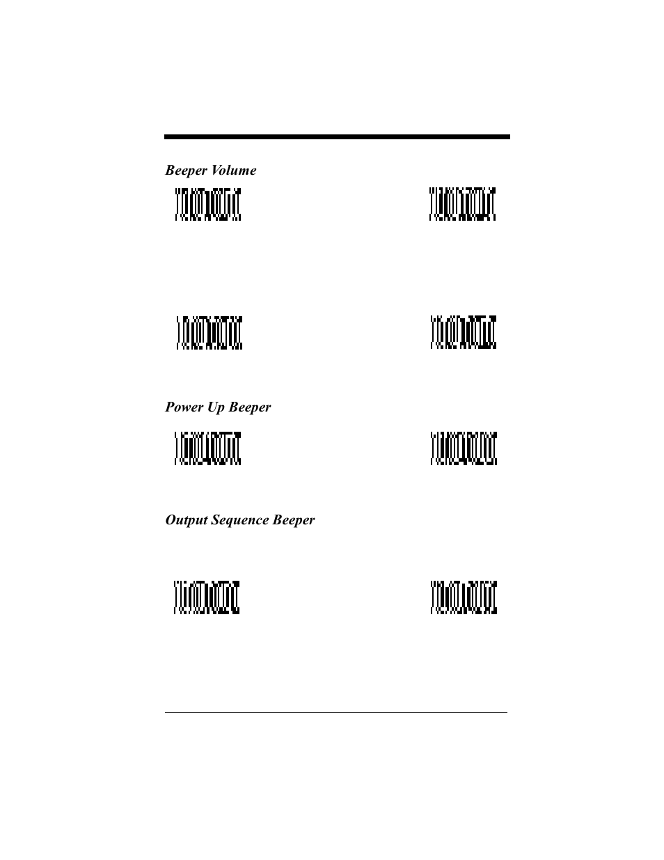 Beeper volume, Power up beeper, Output sequence beeper | Hand Held Products 4410 User Manual | Page 46 / 208
