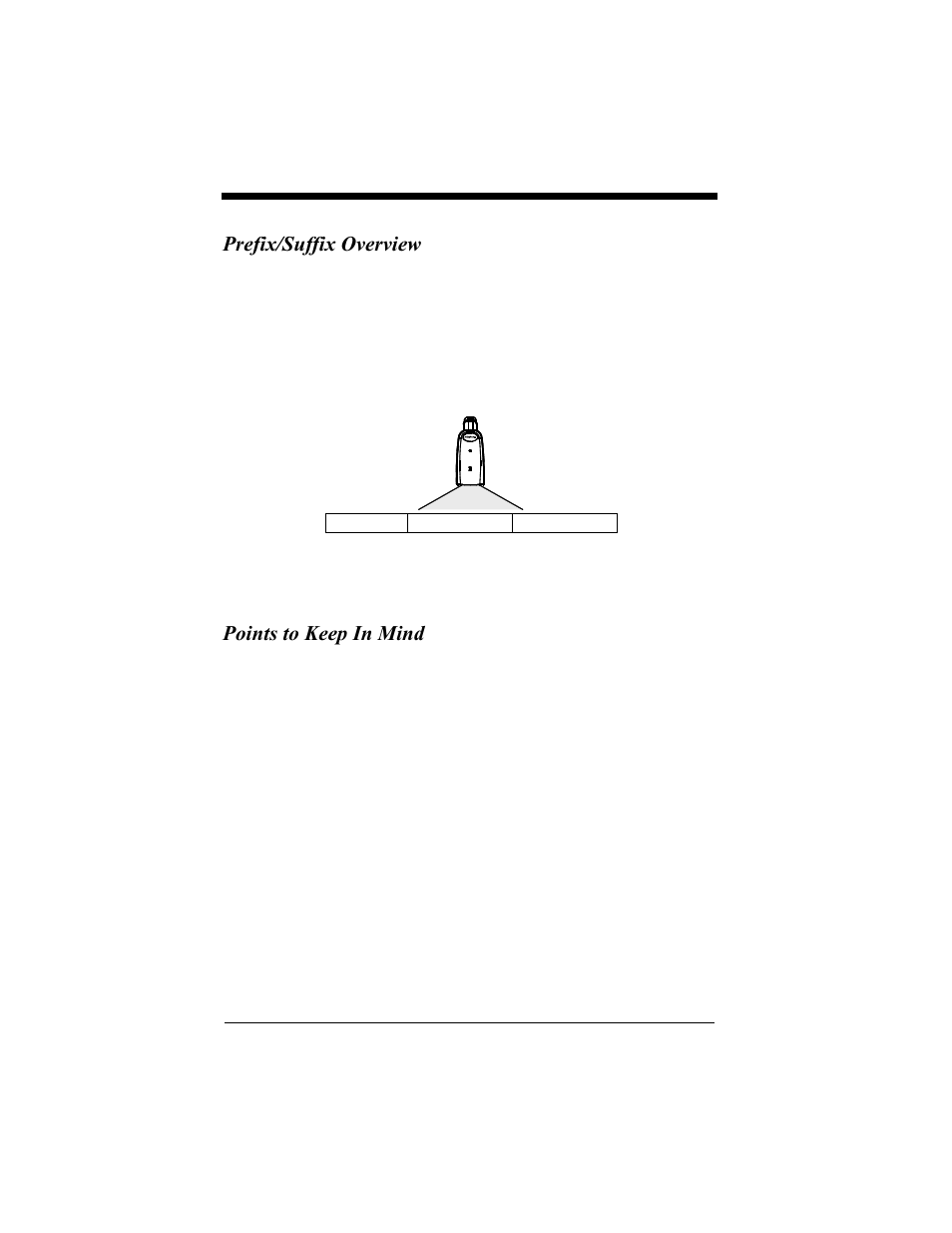 Prefix/suffix overview, Prefix/suffix overview -31, Points to keep in mind | Hand Held Products 4410 User Manual | Page 51 / 208