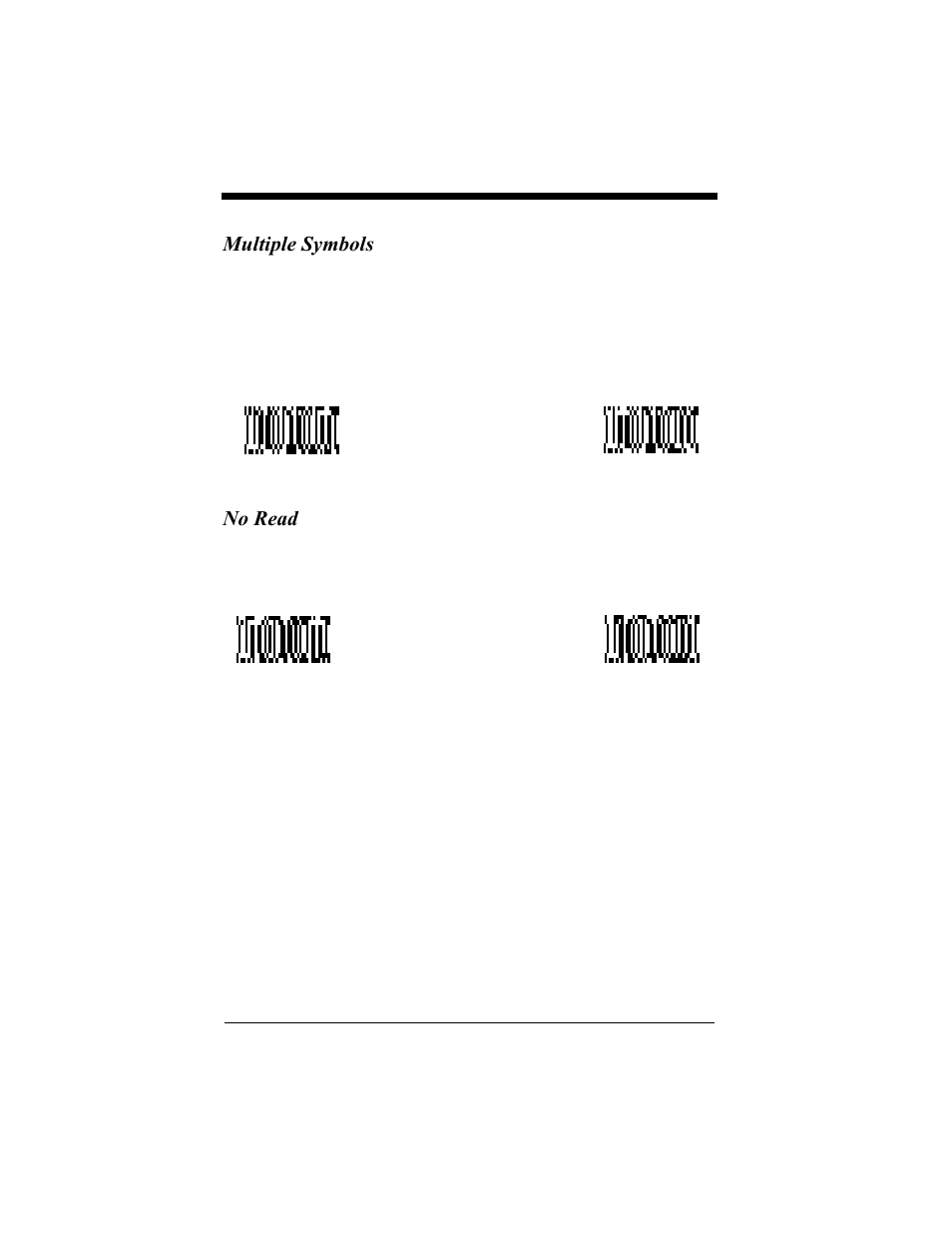 Multiple symbols, No read, Multiple symbols -47 no read -47 | Hand Held Products 4410 User Manual | Page 67 / 208