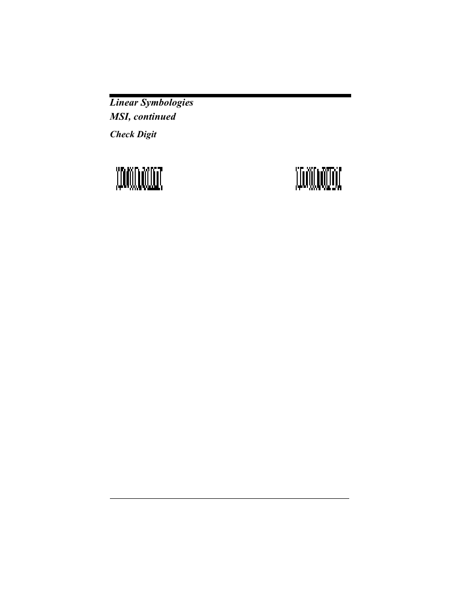 Check digit, Check digit -13, Linear symbologies msi, continued | Hand Held Products 4410 User Manual | Page 83 / 208