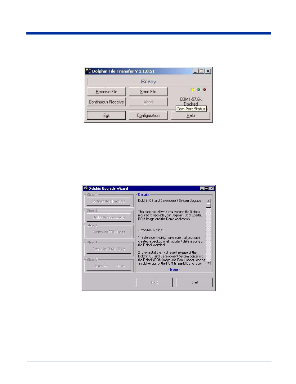 Dwizard.exe (dolphin upgrade wizard), Hbcfg.exe - homebase configuration utility | Hand Held Products Dolphin 7200 User Manual | Page 40 / 114