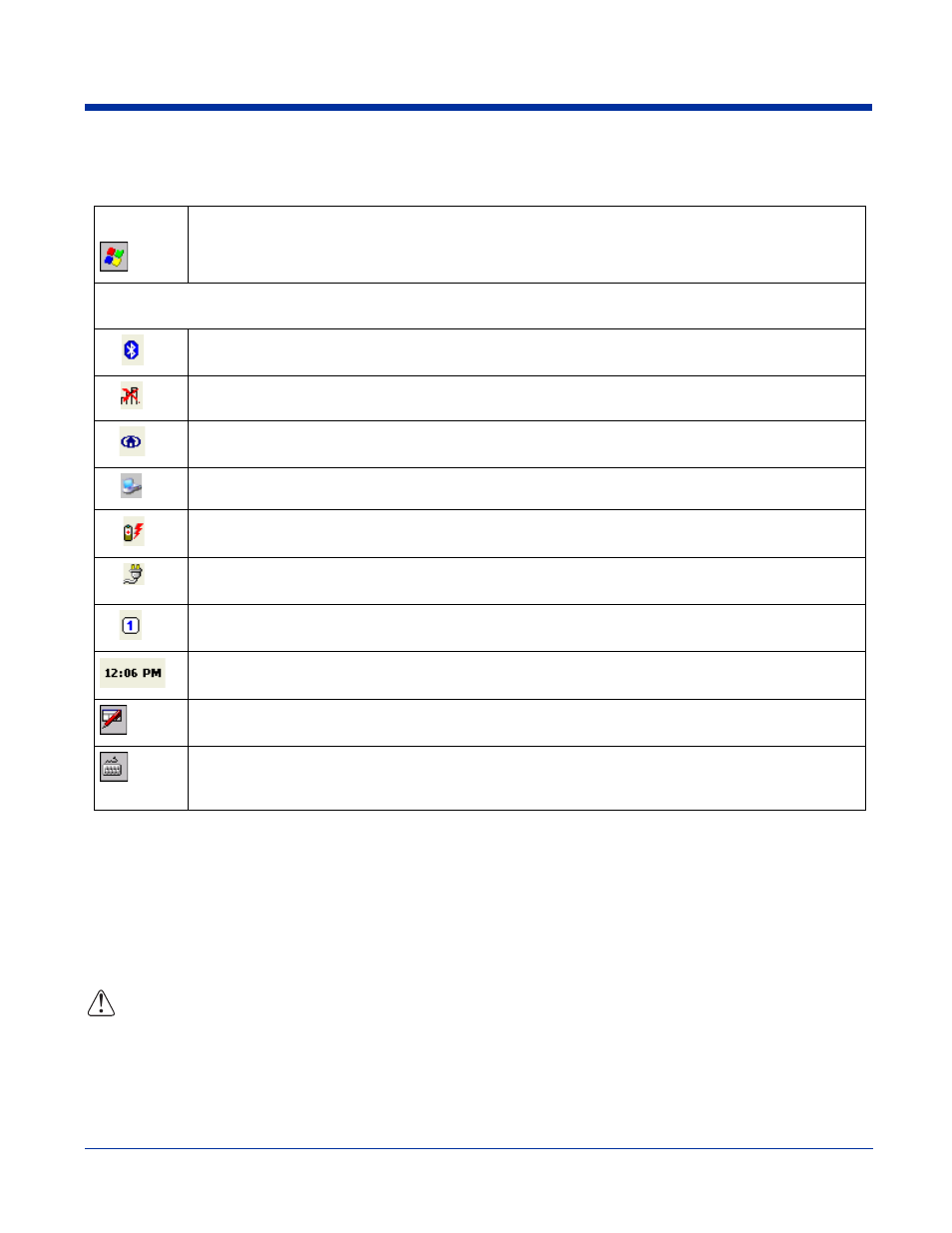 Icons in the command bar, Using the stylus, Selecting programs | Icons in the command bar -3 | Hand Held Products DOLPHIN 7600 User Manual | Page 15 / 102
