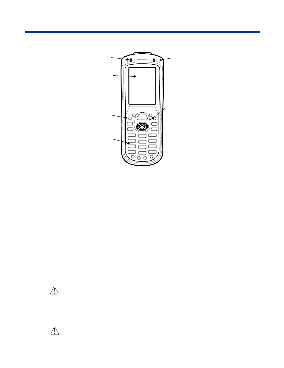 Front panel features, Front panel features -2, For more information about the touch screen see | Touch screen display | Hand Held Products DOLPHIN 7600 User Manual | Page 18 / 102