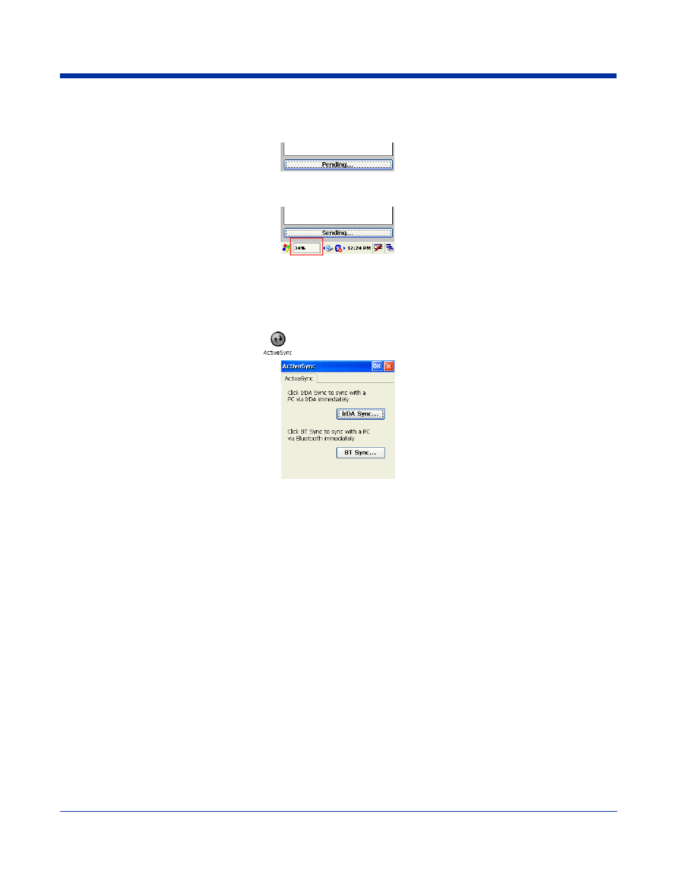 Using activesync for irda communication | Hand Held Products DOLPHIN 7600 User Manual | Page 67 / 102