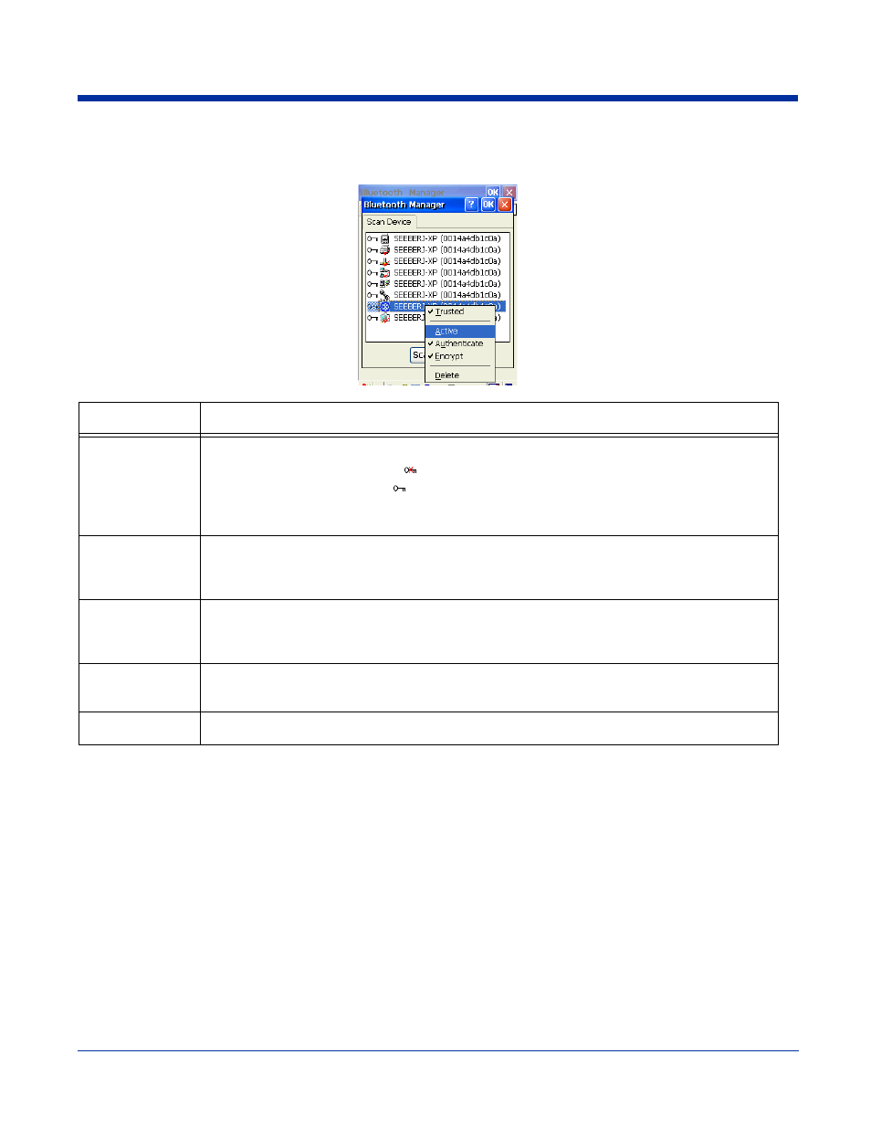 Popup menu, About the popup menu, see | Hand Held Products DOLPHIN 7600 User Manual | Page 77 / 102