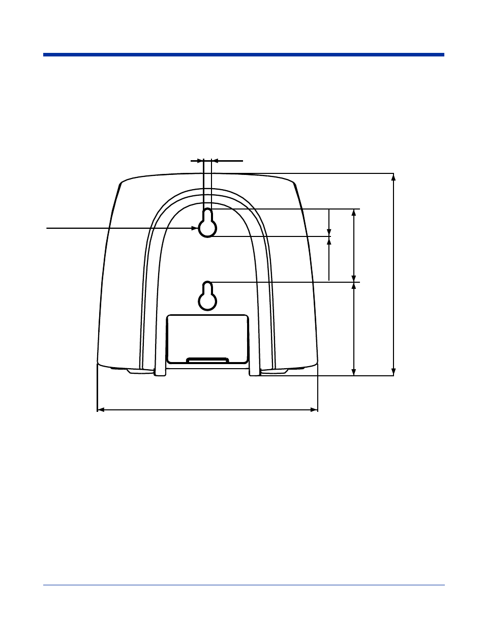 Mounting the dolphin homebase, Back panel dimensions, Mounting guidelines | Mounting the dolphin homebase -5, Back panel dimensions mounting guidelines | Hand Held Products DOLPHIN 7600 User Manual | Page 83 / 102