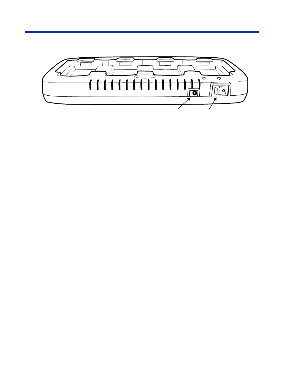 Back panel, Supplying power to the quadcharger | Hand Held Products DOLPHIN 7600 User Manual | Page 88 / 102