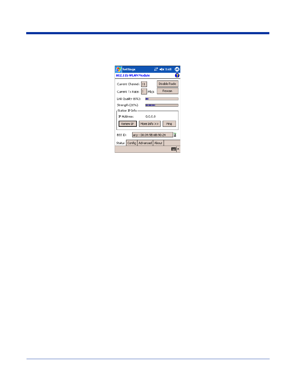 Status tab, Status tab -3 | Hand Held Products 9500 User Manual | Page 105 / 276