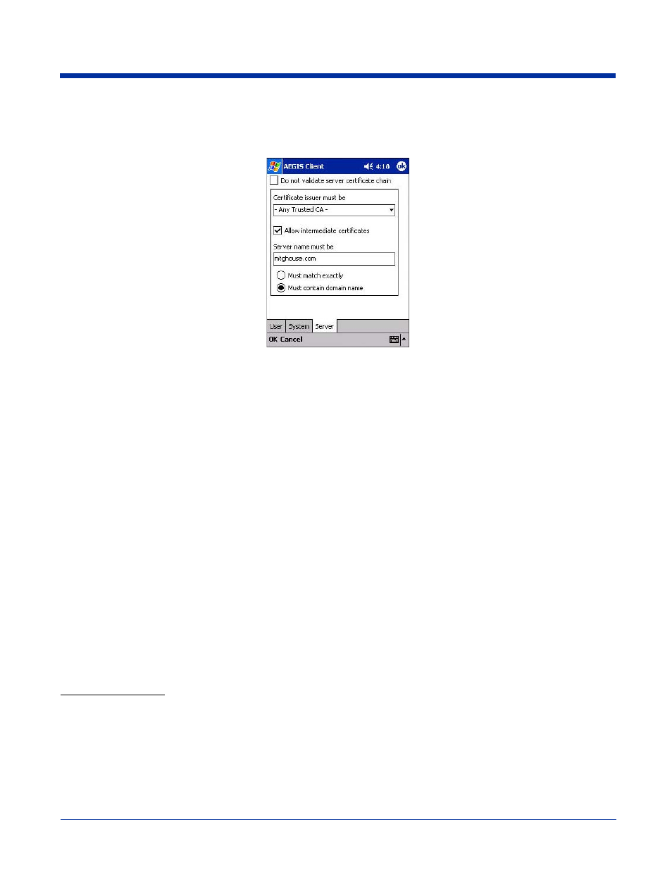 Port settings area | Hand Held Products 9500 User Manual | Page 128 / 276