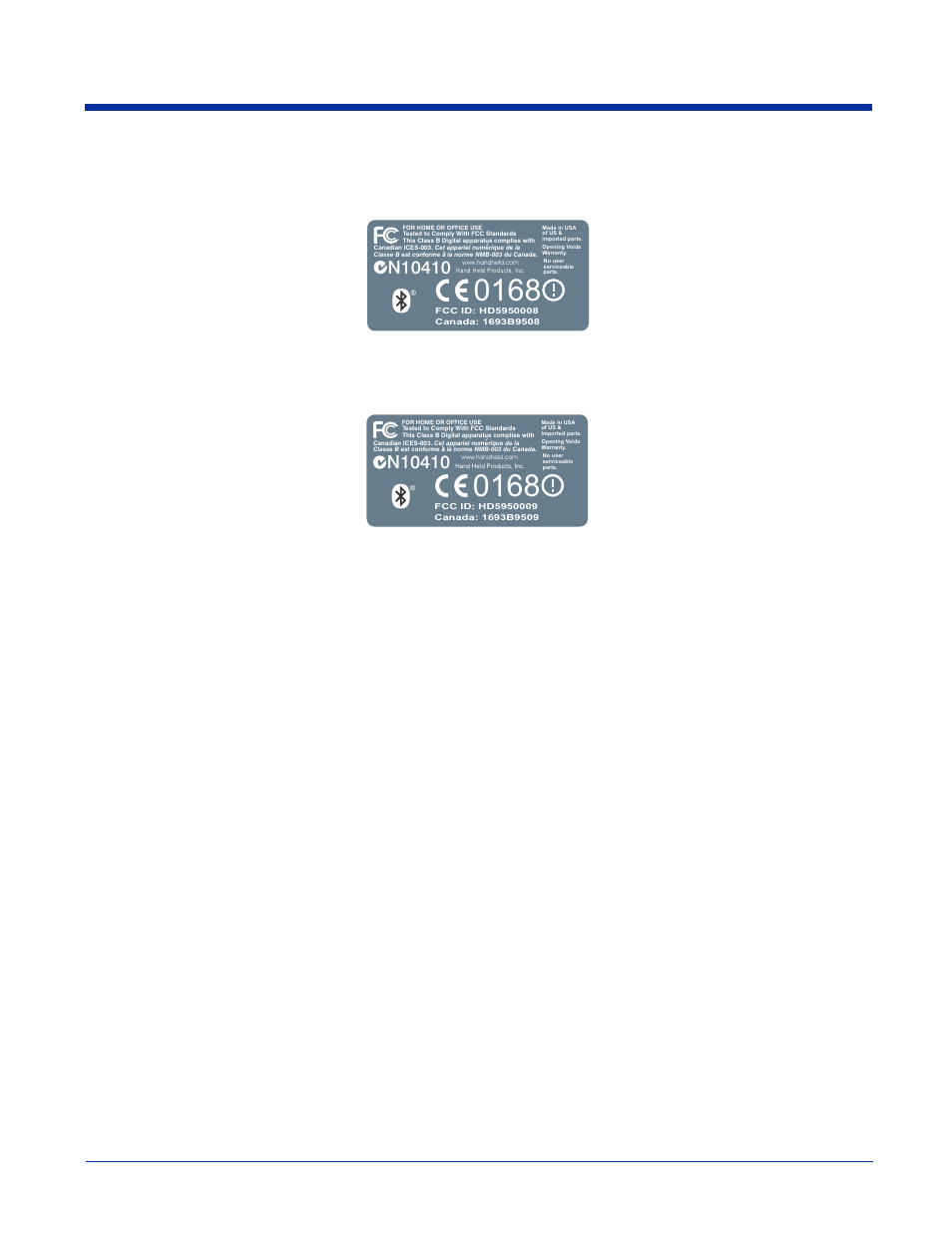 Fcc compliance, Fcc compliance -6, Dolphin 9500 series batch terminal | Hand Held Products 9500 User Manual | Page 16 / 276