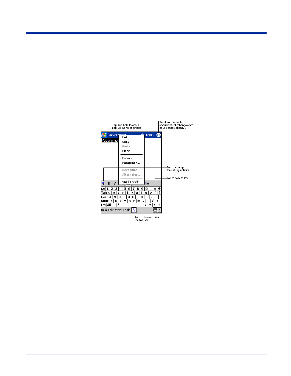 Creating a word file, Typing mode, Drawing mode | Hand Held Products 9500 User Manual | Page 211 / 276