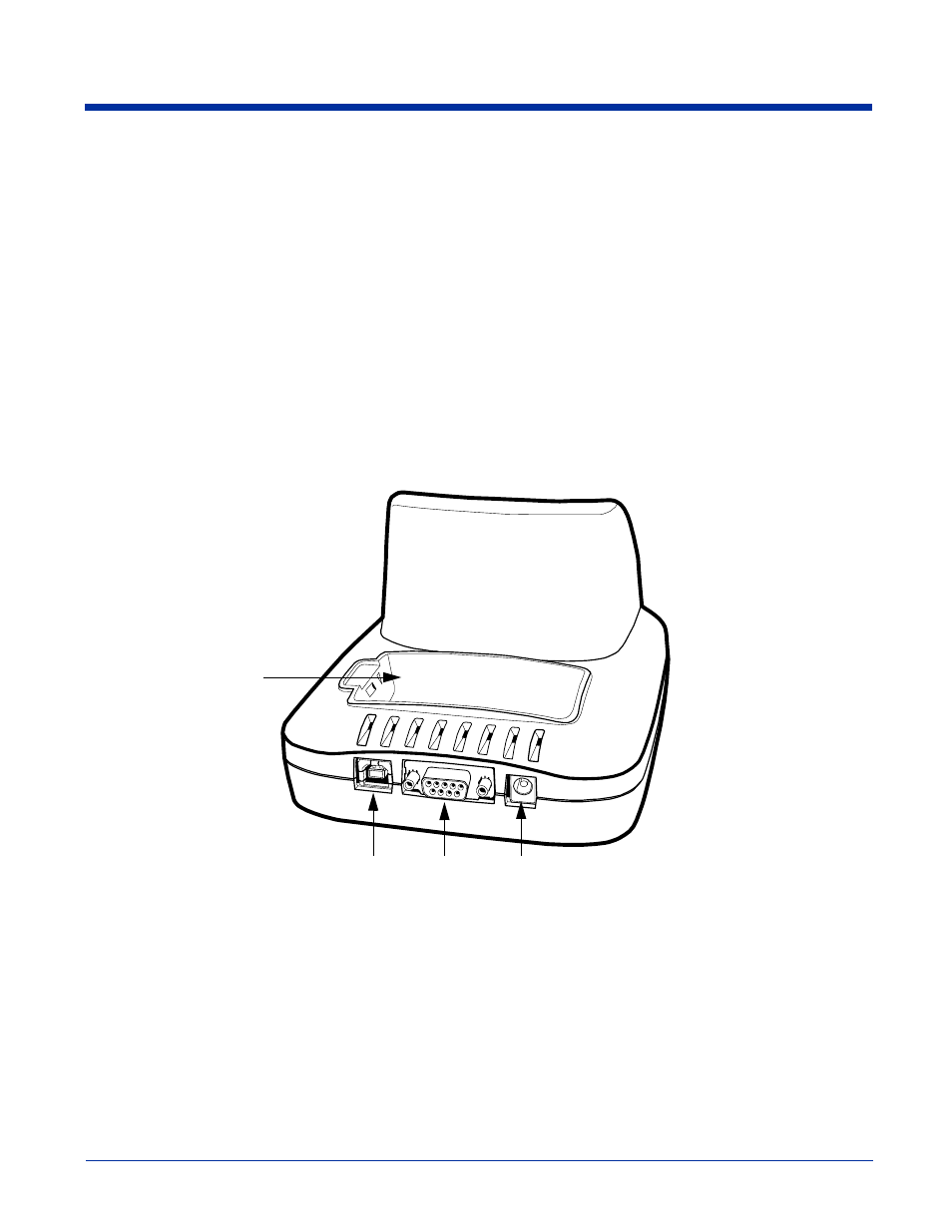 Rear panel, Rear panel -3, Auxiliary battery well | To see the auxiliary battery well, see | Hand Held Products 9500 User Manual | Page 227 / 276