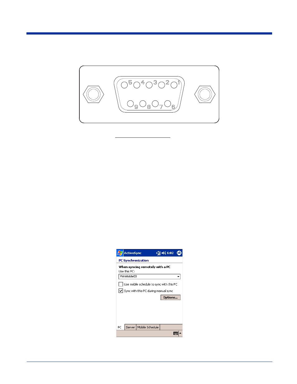 Mobile base serial connector, Ce via rs-232; see | Hand Held Products 9500 User Manual | Page 244 / 276