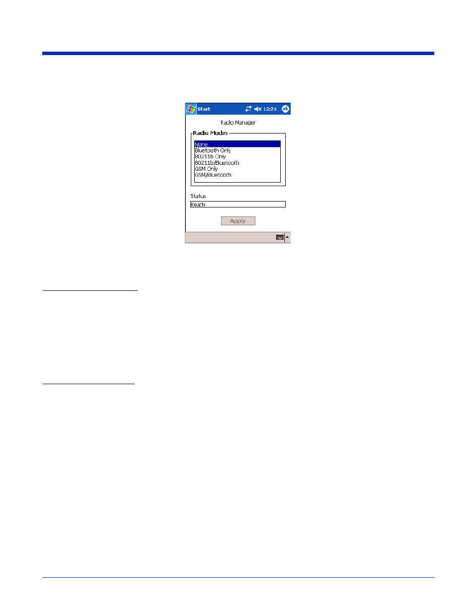 Radio manager window | Hand Held Products 9500 User Manual | Page 60 / 276
