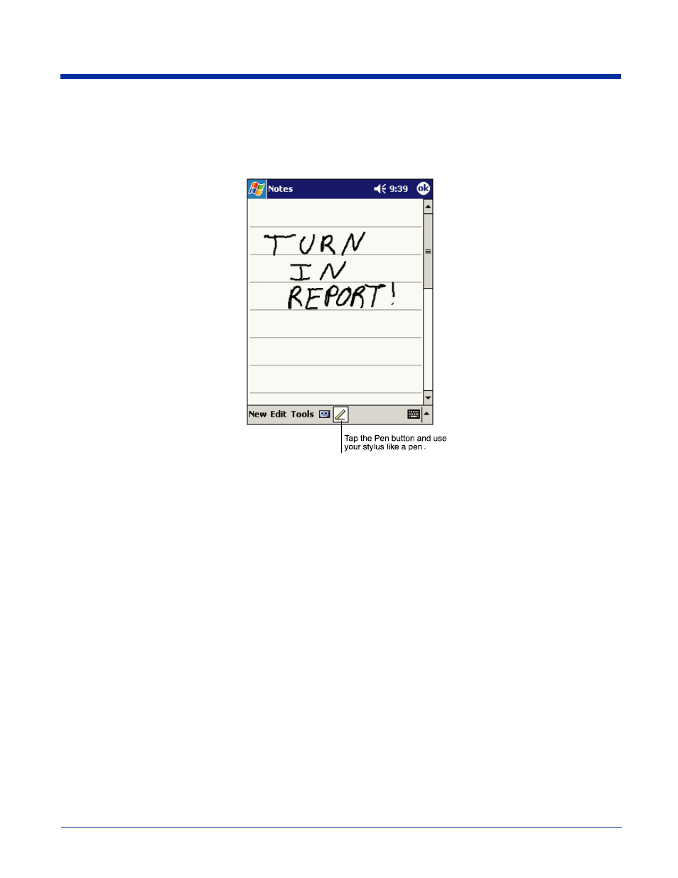 Writing on the screen, Drawing on the screen | Hand Held Products 9500 User Manual | Page 63 / 276