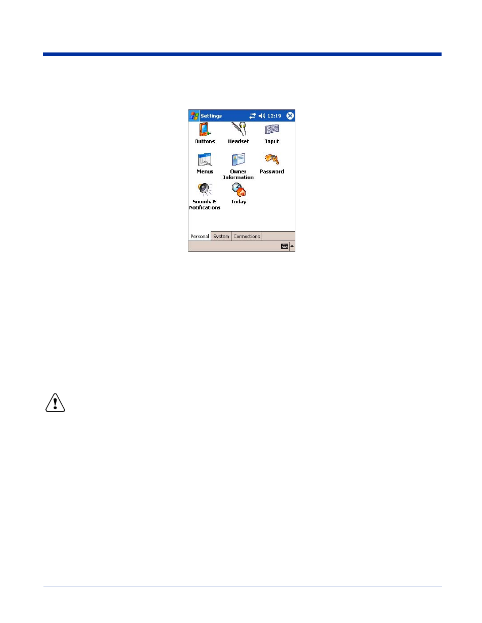 Personal tab, Personal tab -2, And adjust headset settings; see | Hand Held Products 9500 User Manual | Page 68 / 276