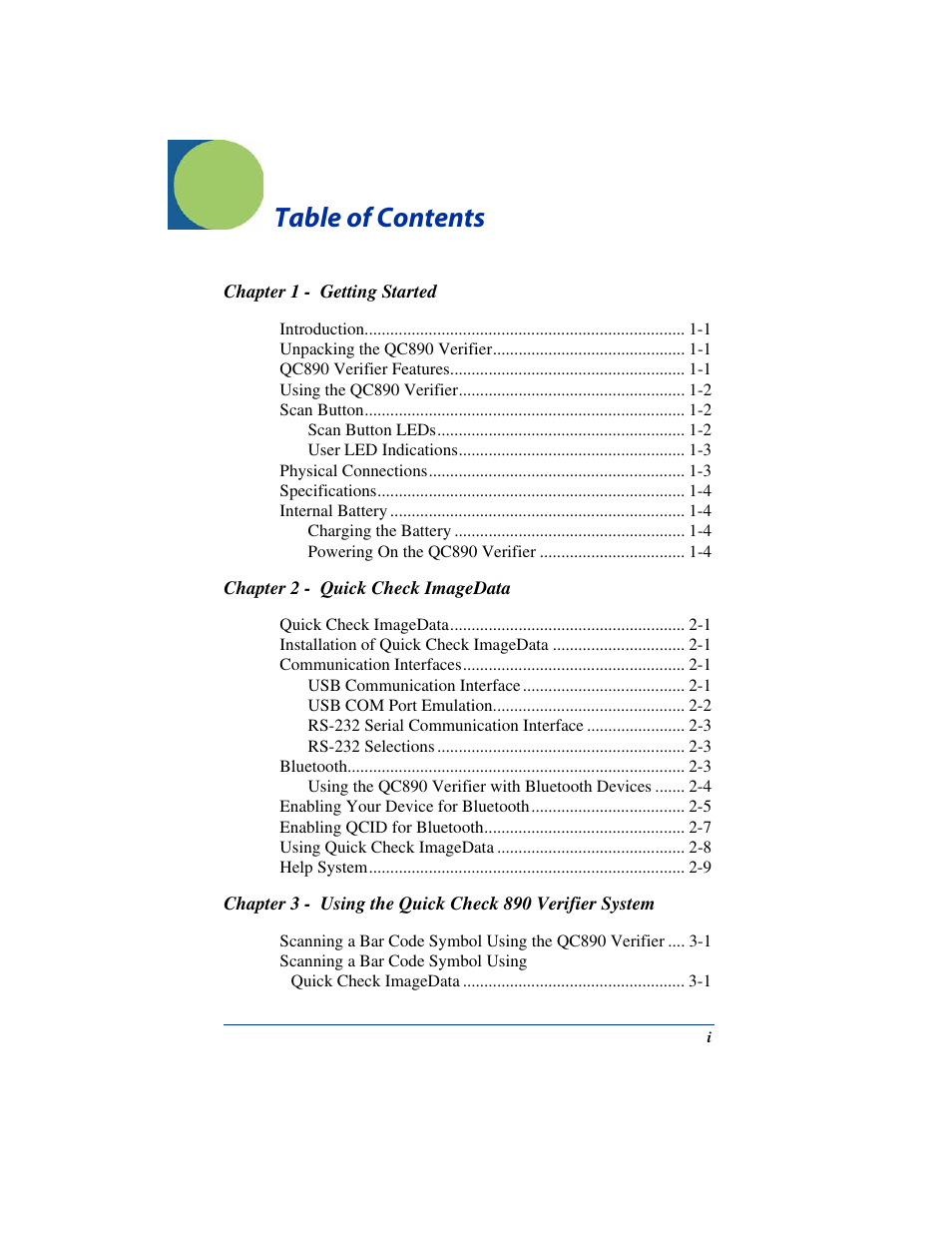 Hand Held Products QUICK CHECK 890 User Manual | Page 3 / 40