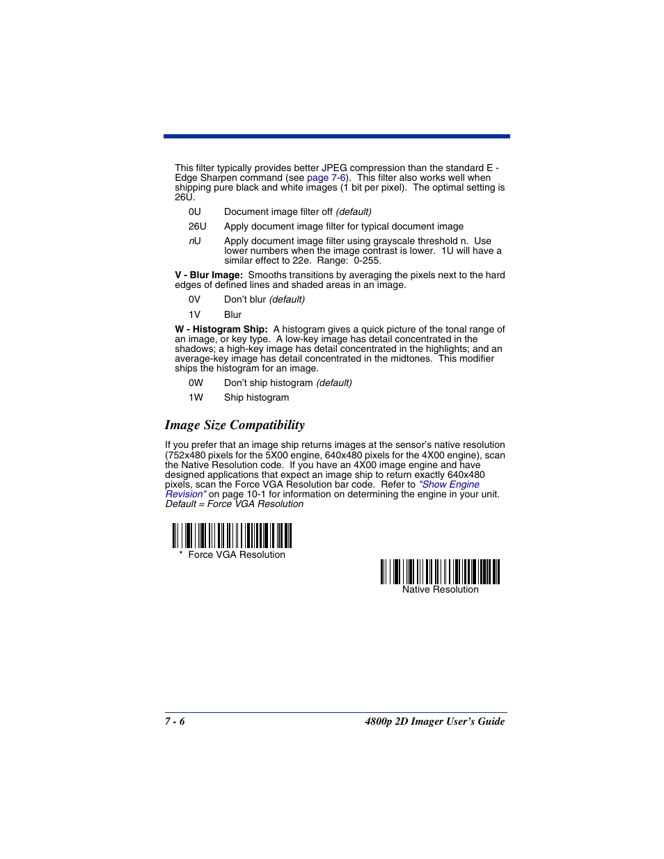 Image size compatibility, Image size compatibility -6 | Hand Held Products 2D IMAGER 4800P User Manual | Page 110 / 184