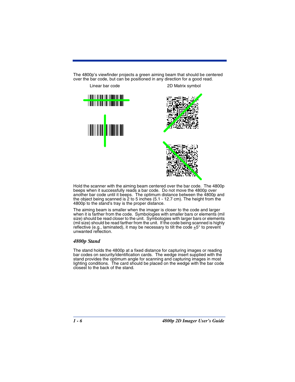 4800p stand, 4800p stand -6 | Hand Held Products 2D IMAGER 4800P User Manual | Page 20 / 184