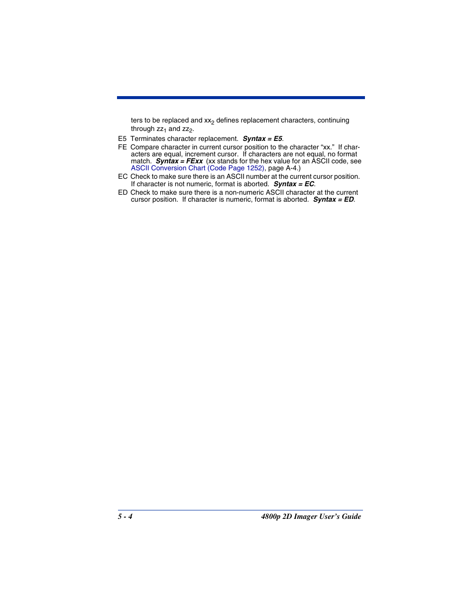 Hand Held Products 2D IMAGER 4800P User Manual | Page 52 / 184