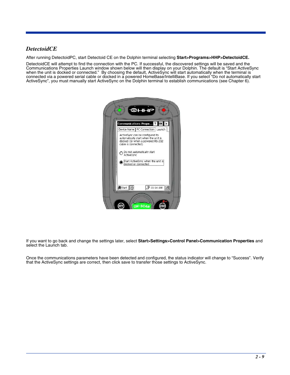 Detectoidce, Detectoidce -9 | Hand Held Products 7400/7450 User Manual | Page 25 / 107