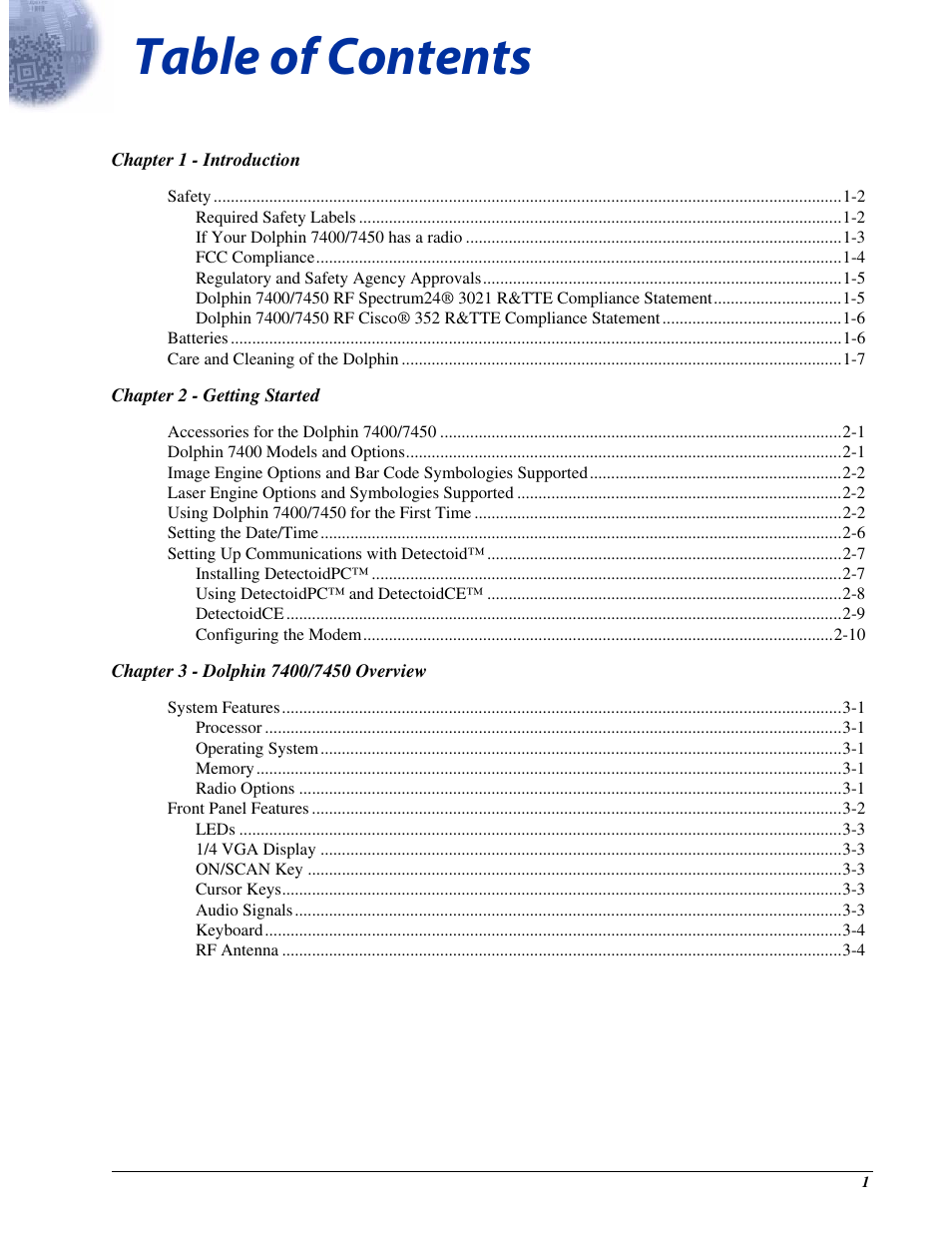 Hand Held Products 7400/7450 User Manual | Page 5 / 107