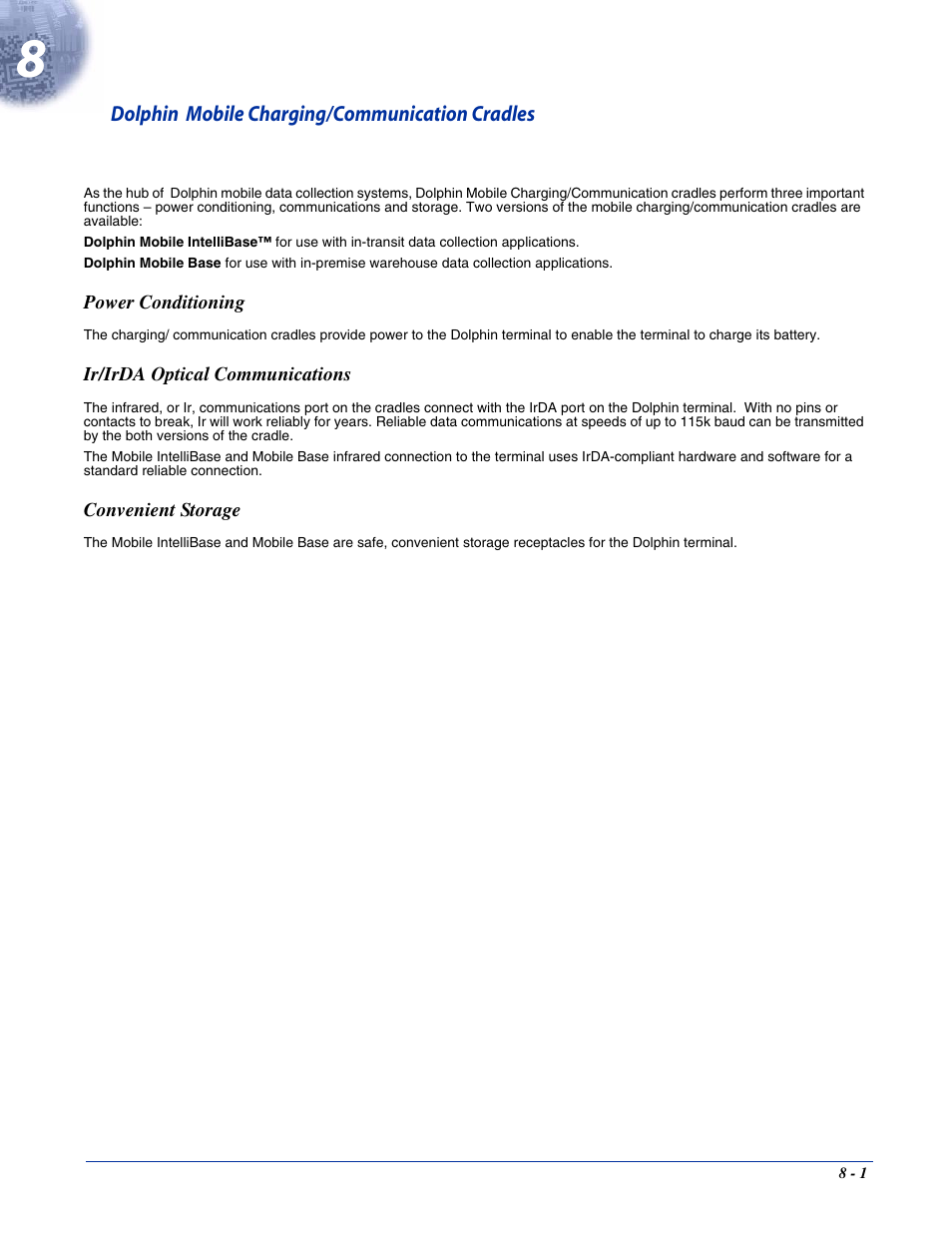 Dolphin mobile charging/communication cradles | Hand Held Products 7400/7450 User Manual | Page 75 / 107