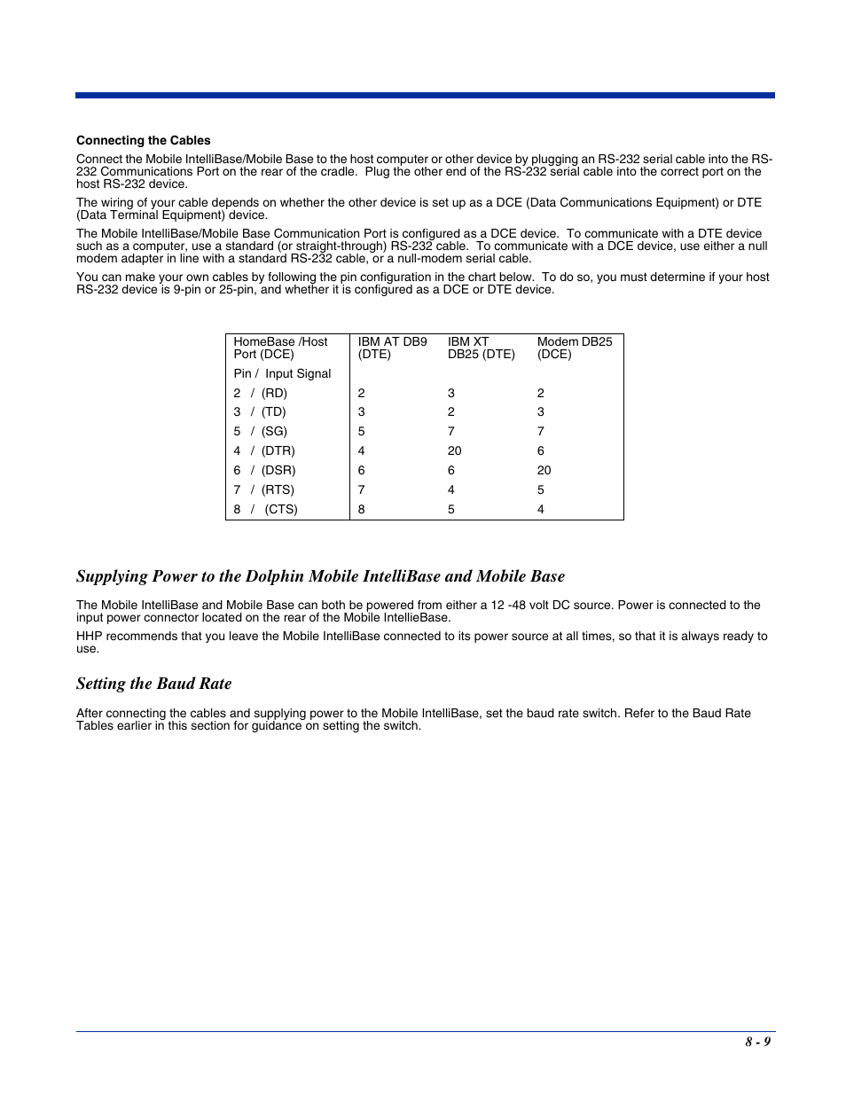 Setting the baud rate | Hand Held Products 7400/7450 User Manual | Page 83 / 107