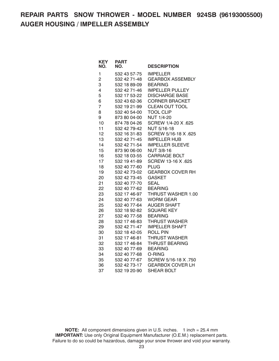 Husqvarna 96193005500 User Manual | Page 23 / 44