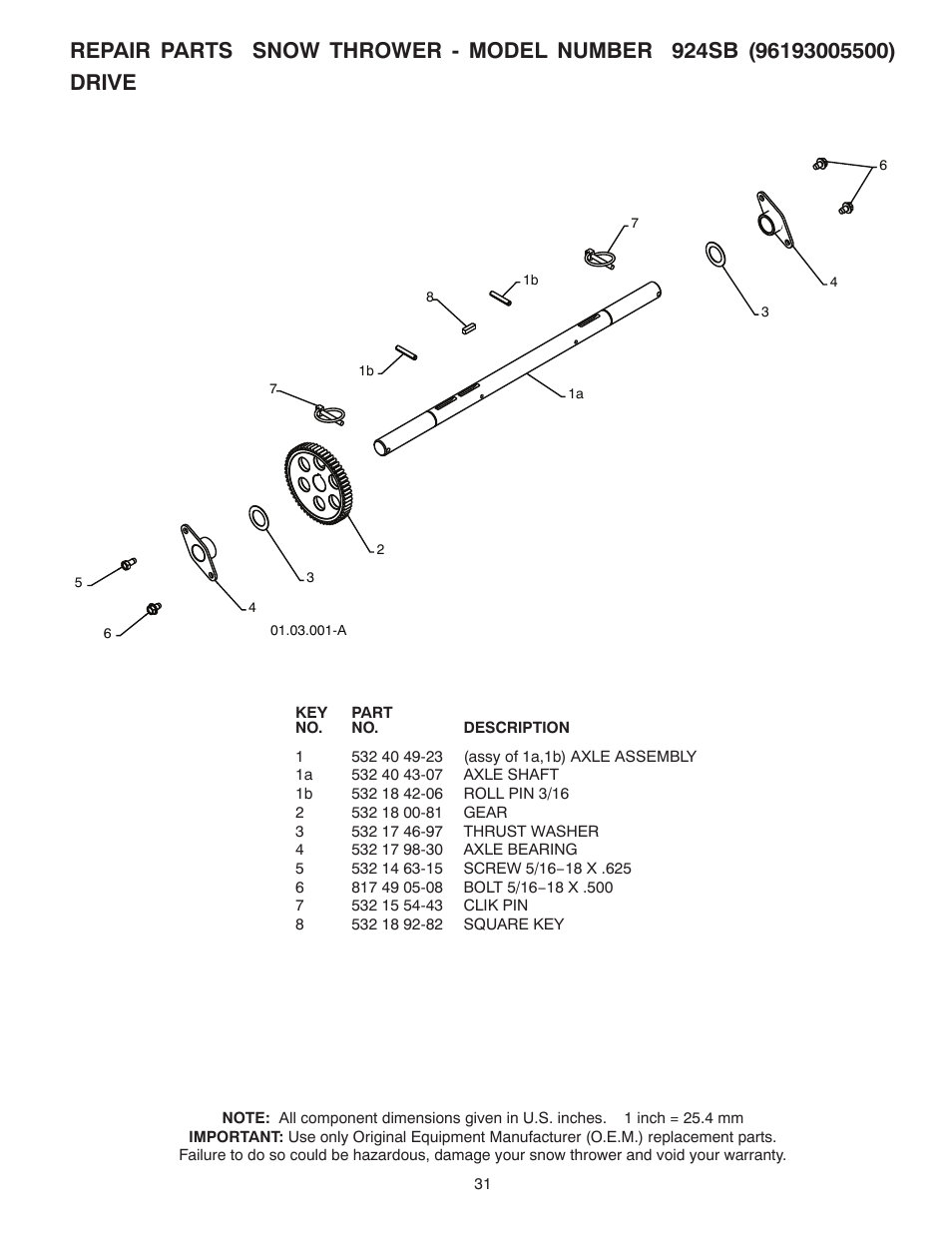 Drive | Husqvarna 96193005500 User Manual | Page 31 / 44