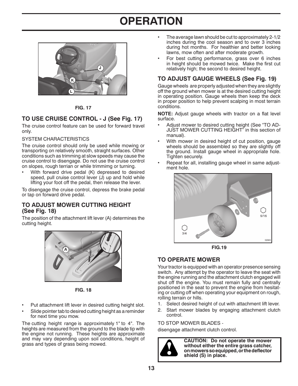 Operation | Husqvarna 2754 GLS User Manual | Page 13 / 49