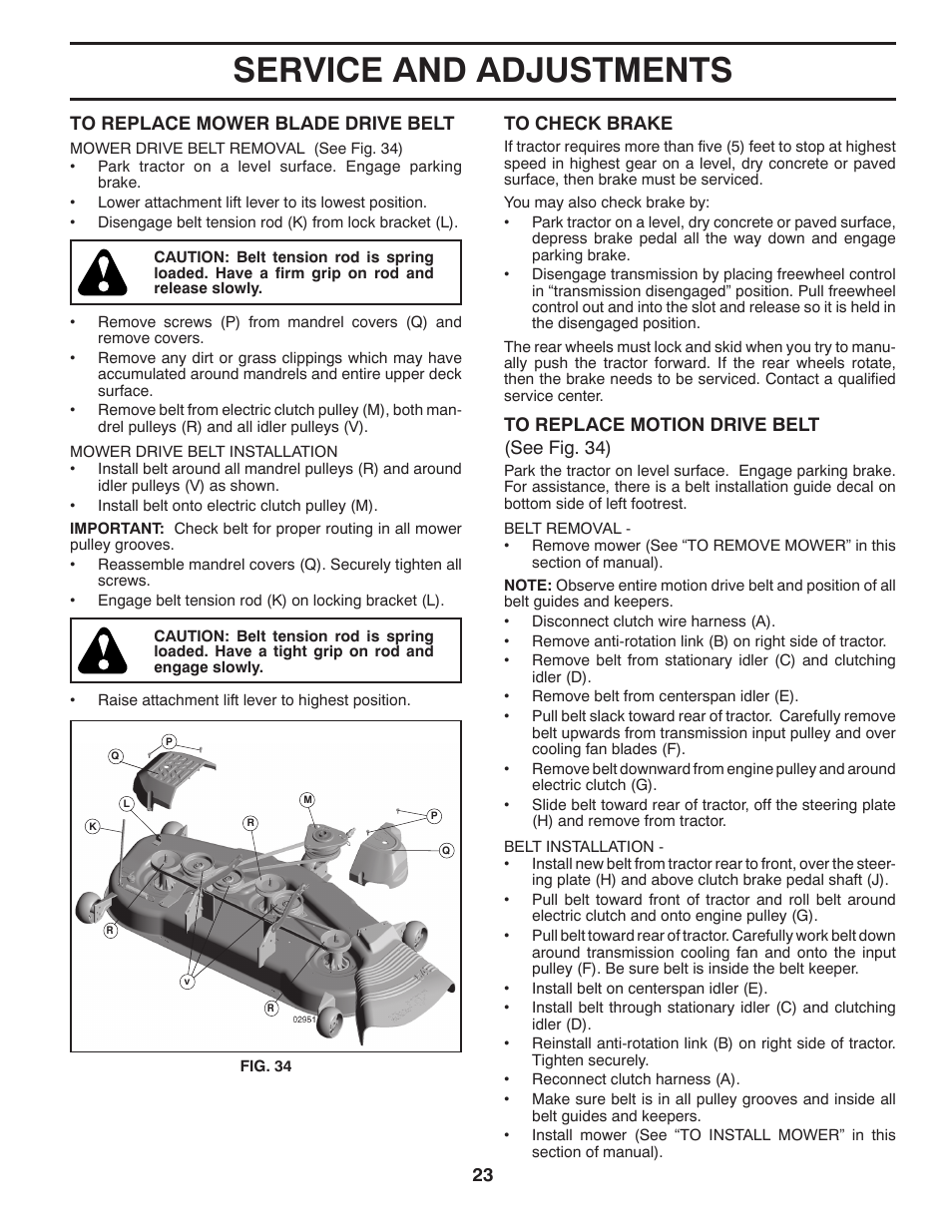 Service and adjustments | Husqvarna 2754 GLS User Manual | Page 23 / 49