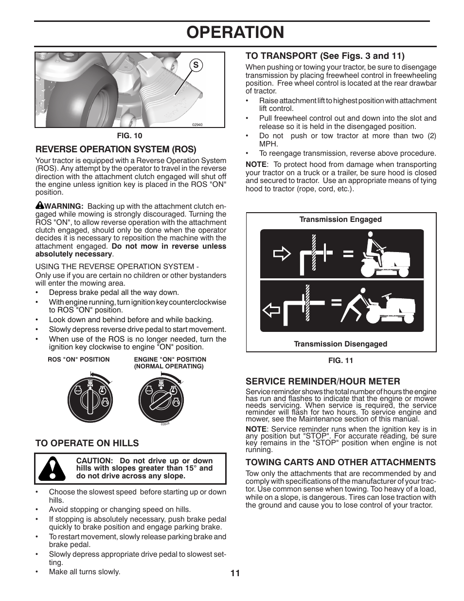 Operation | Husqvarna 96045000504 User Manual | Page 11 / 48