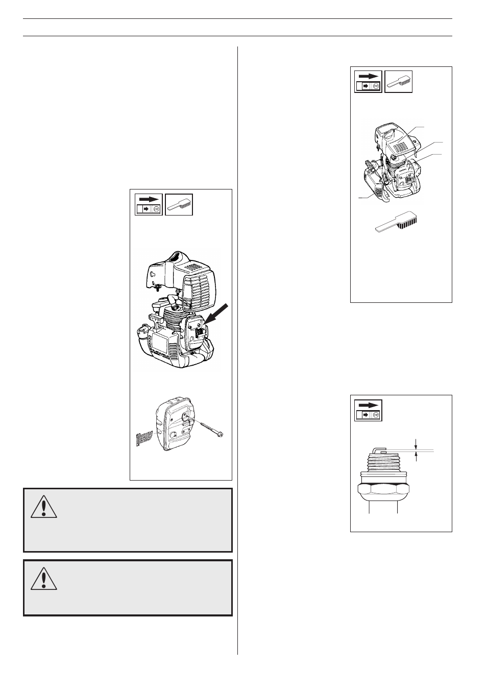 Maintenance, Muffler with catalytic converter, Cooling system | Spark plug | Husqvarna 322E User Manual | Page 18 / 24