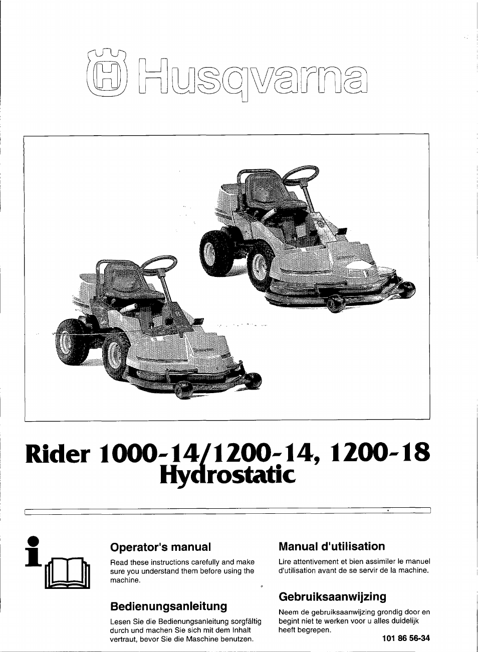 Husqvarna 1000-14 User Manual | 68 pages