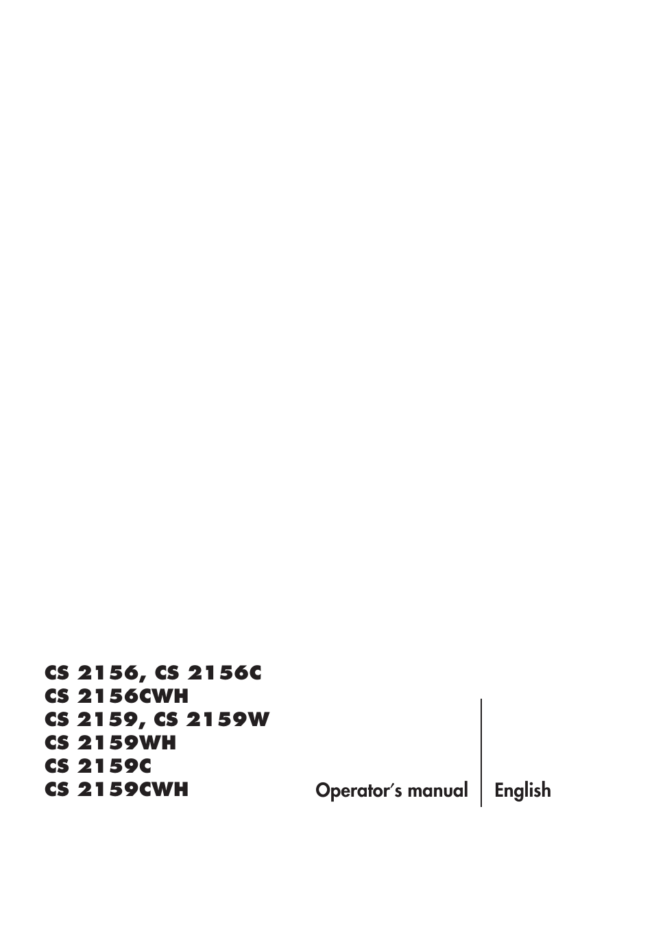 Husqvarna OPERATORS MANUAL CS 2159 User Manual | 44 pages