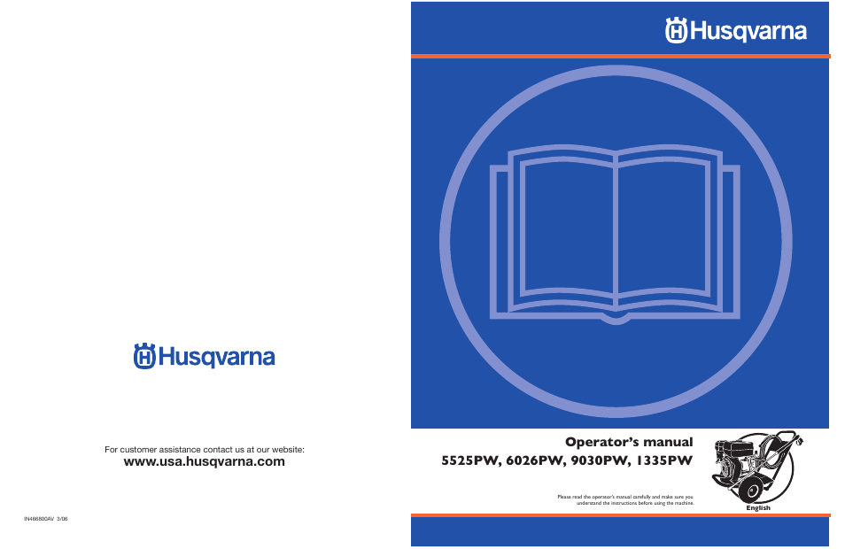 Operator’s manual | Husqvarna 9030PW User Manual | Page 30 / 30