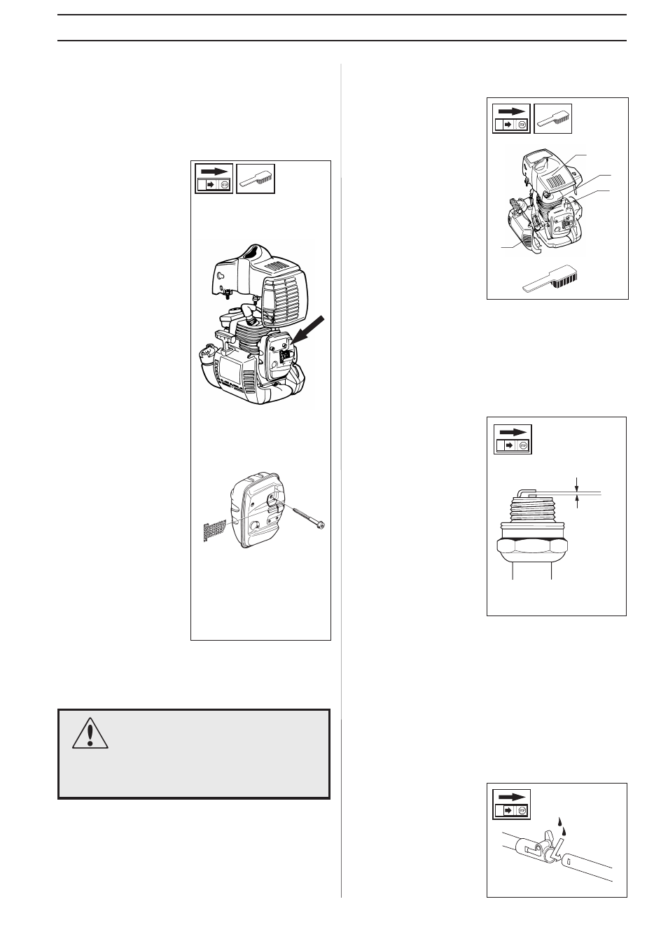 Maintenance, Cooling system, Muffler | Spark plug, Two-part shaft | Husqvarna 322C User Manual | Page 19 / 36