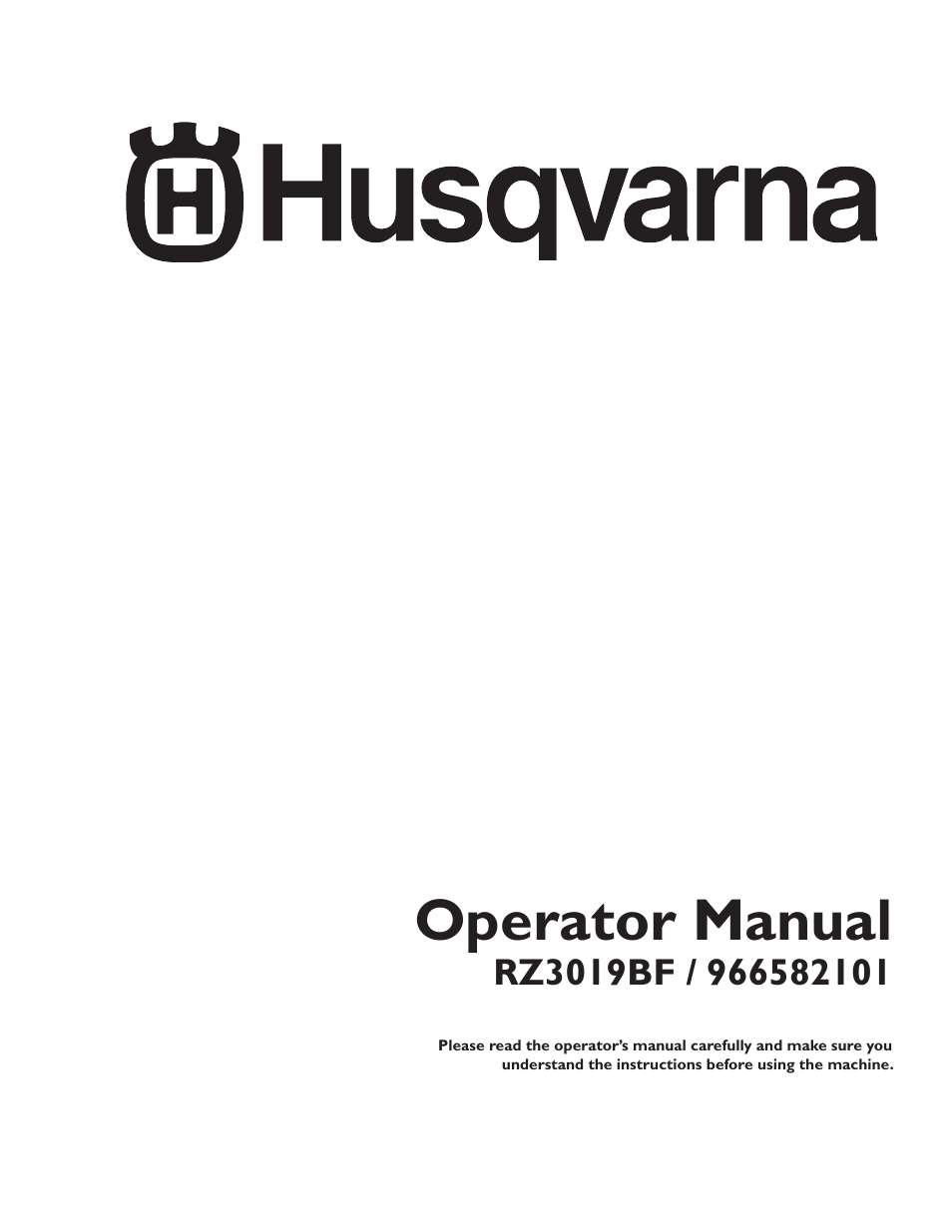 Husqvarna 966582101 User Manual | 56 pages