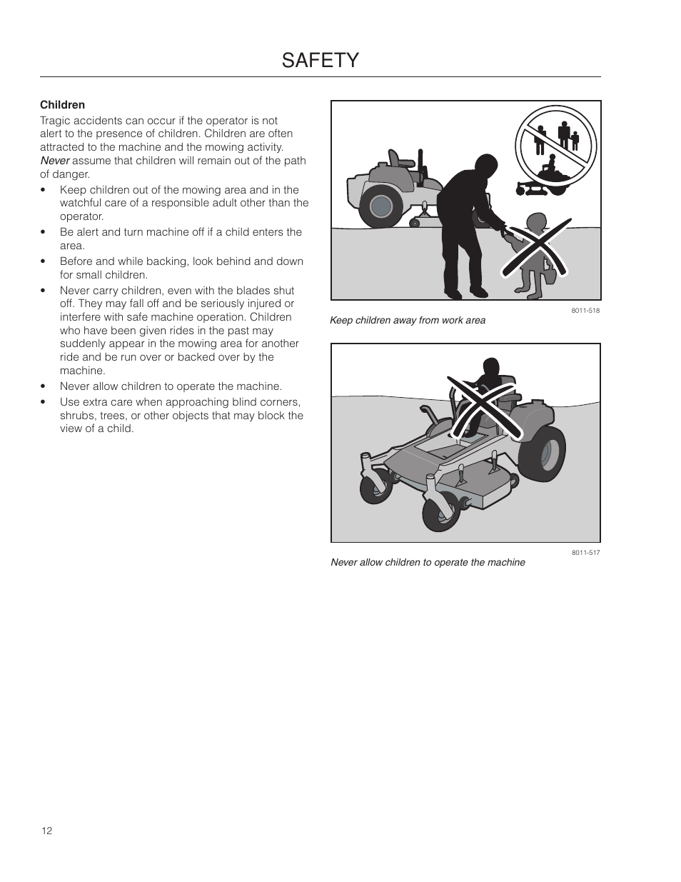 Safety | Husqvarna 966582101 User Manual | Page 12 / 56