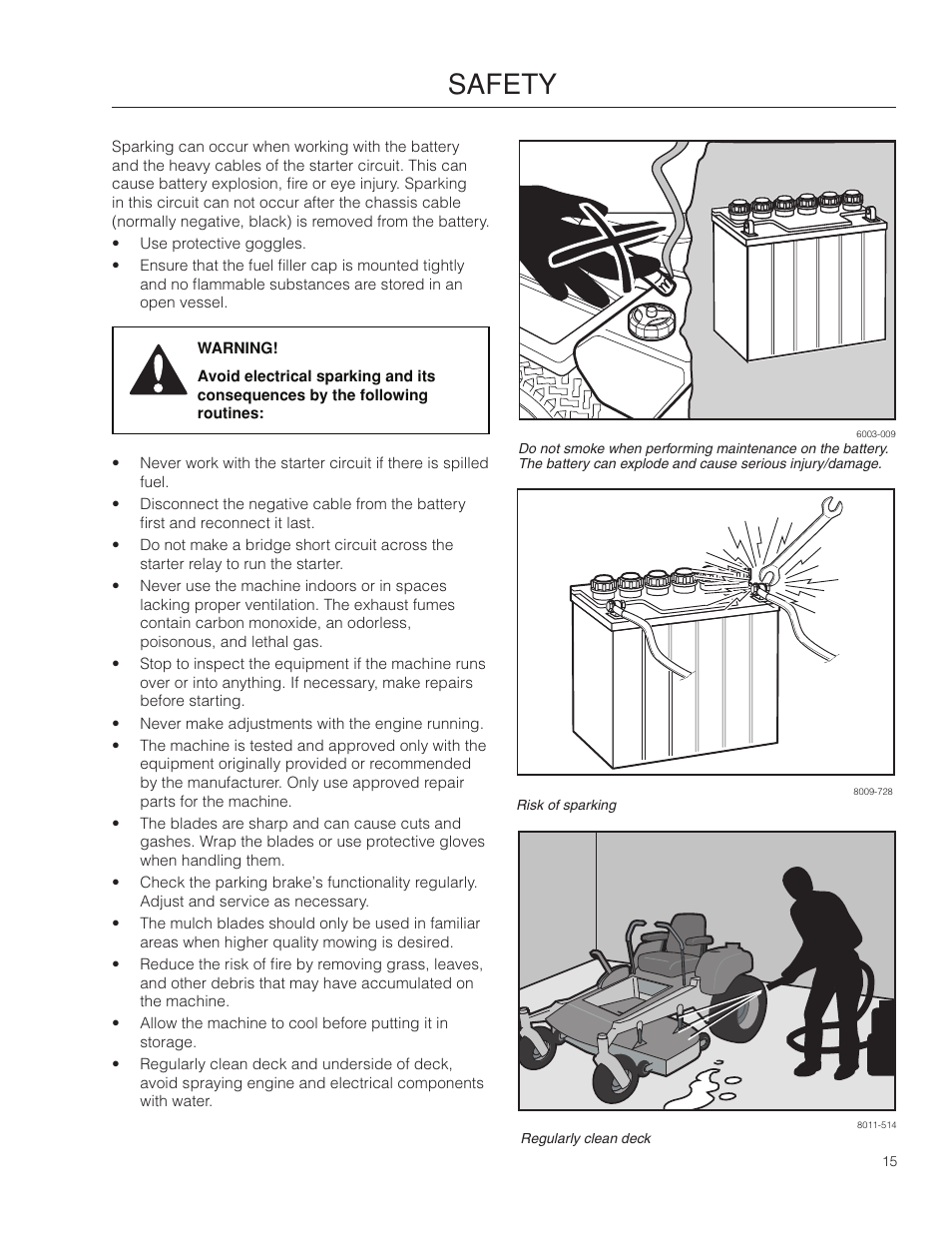 Safety | Husqvarna 966582101 User Manual | Page 15 / 56