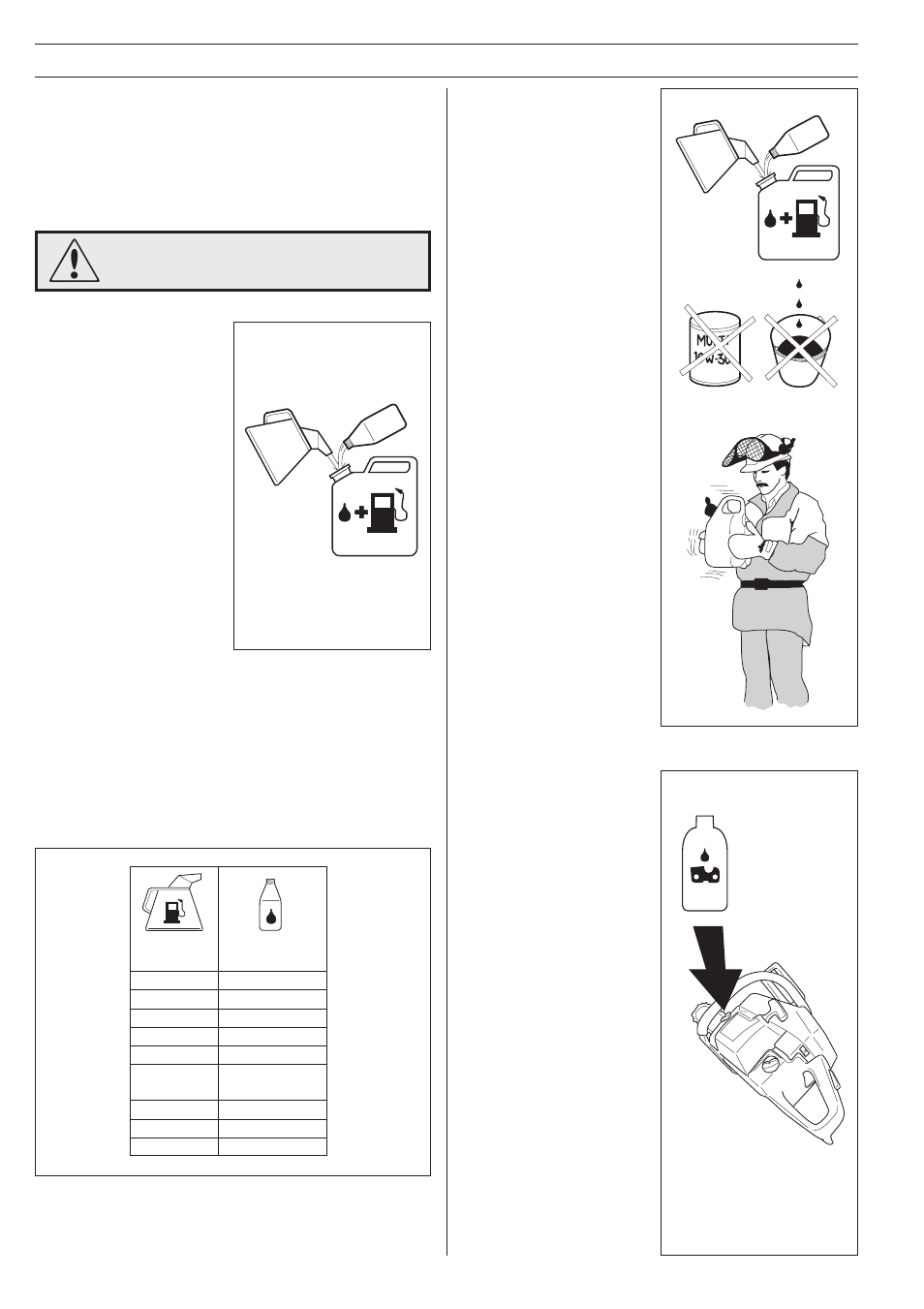 Fuel handling, Fuelmix, Gasoline | Two-stroke oil, Chain oil, Mixing | Husqvarna 362XP User Manual | Page 26 / 36