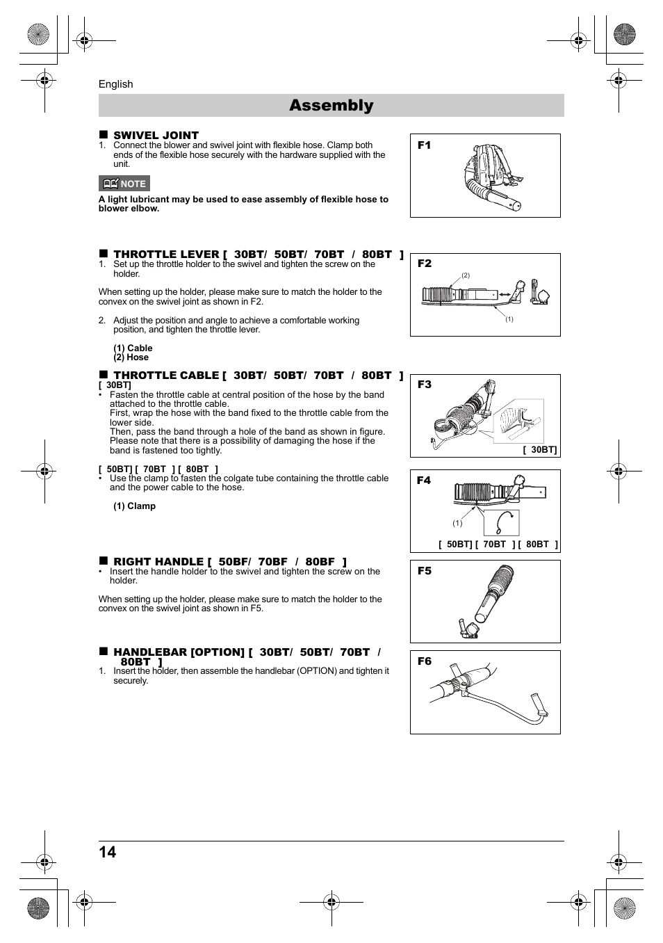 Assembly | Husqvarna 330BT User Manual | Page 14 / 22