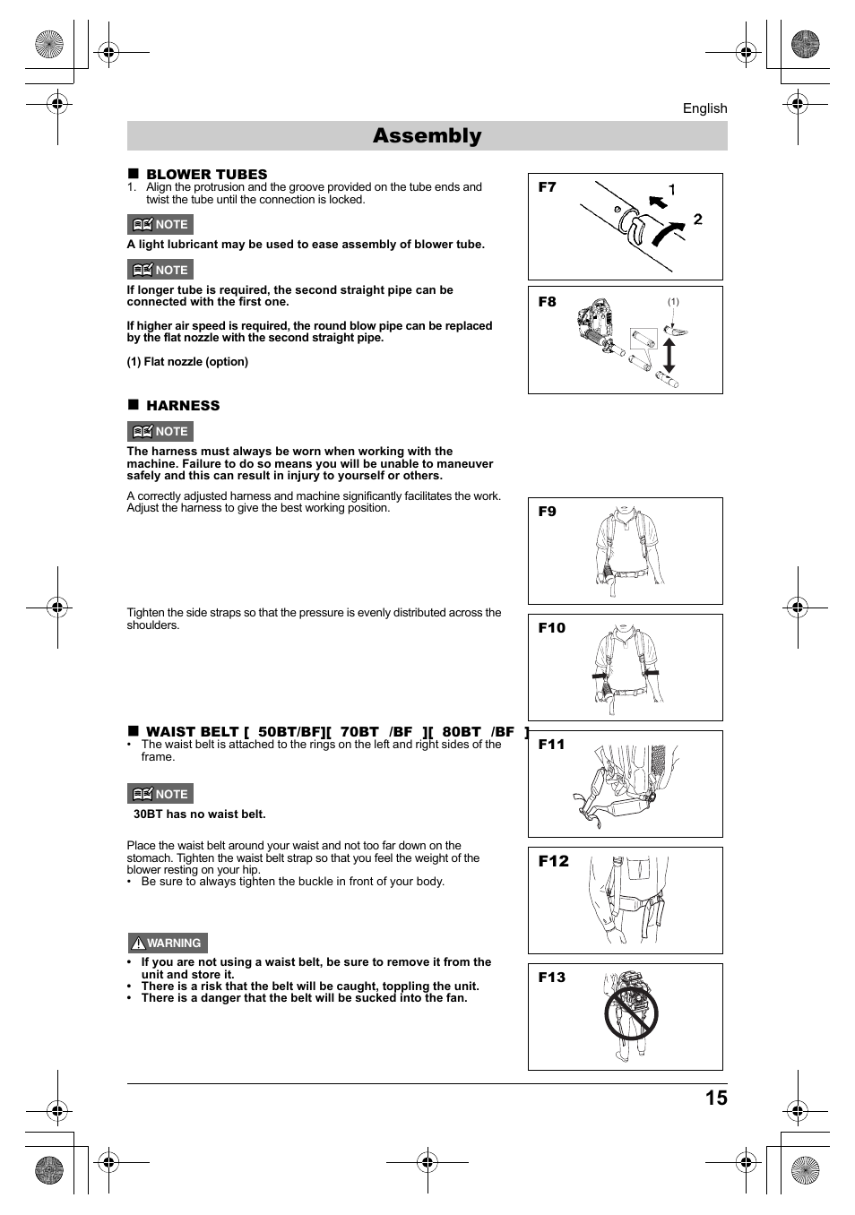 Assembly | Husqvarna 330BT User Manual | Page 15 / 22