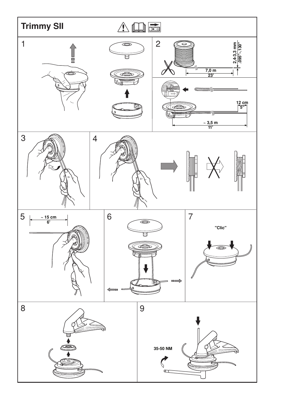 Trimmy sii | Husqvarna RS44 User Manual | Page 35 / 40