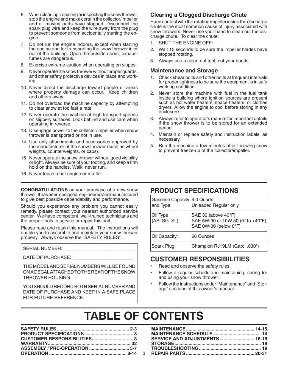 Husqvarna 1130SBE User Manual | Page 3 / 32