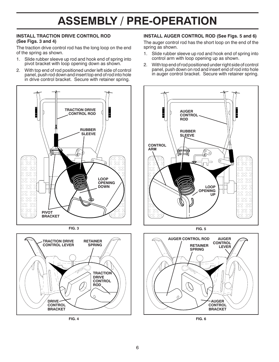 Assembly / pre-operation | Husqvarna 1130SBE User Manual | Page 6 / 32