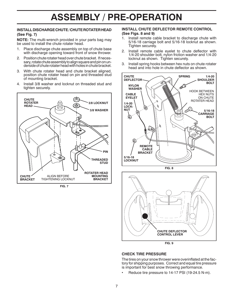 Assembly / pre-operation | Husqvarna 1130SBE User Manual | Page 7 / 32