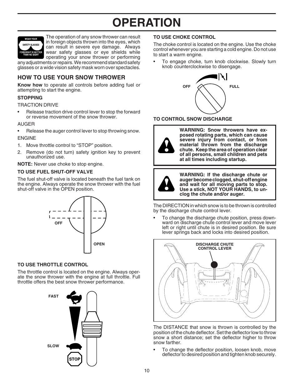 Operation | Husqvarna 8024ST User Manual | Page 10 / 32