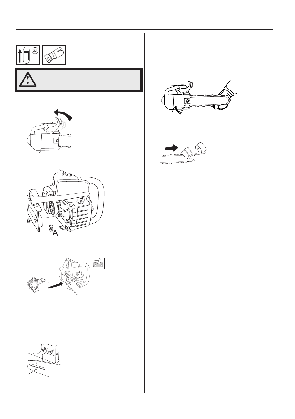 Assembly, Fitting the bar and chain | Husqvarna CARB III User Manual | Page 16 / 44